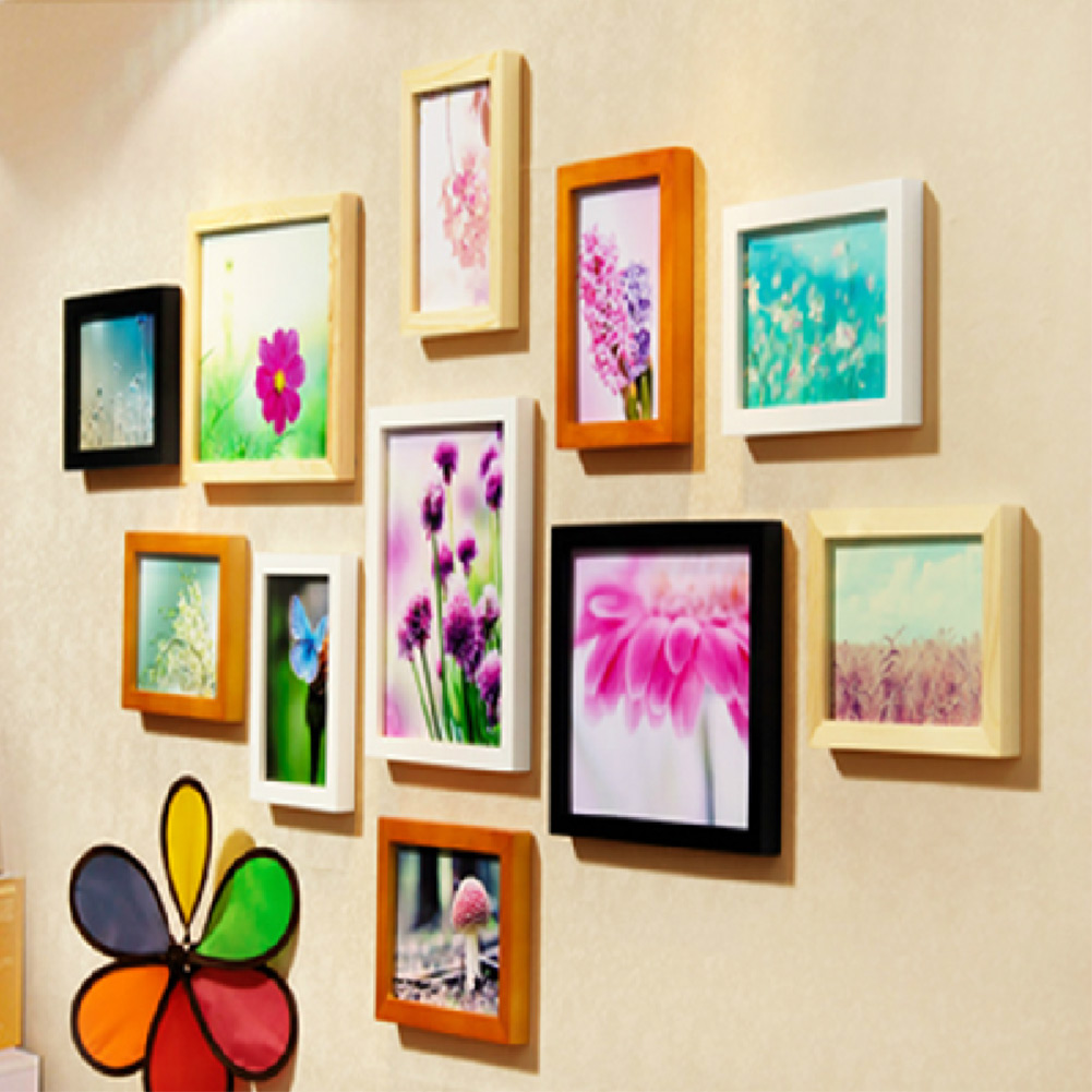 A4 Hanging Photo Frame Wall Art Decor Wood Wooden Wall Mounted Display