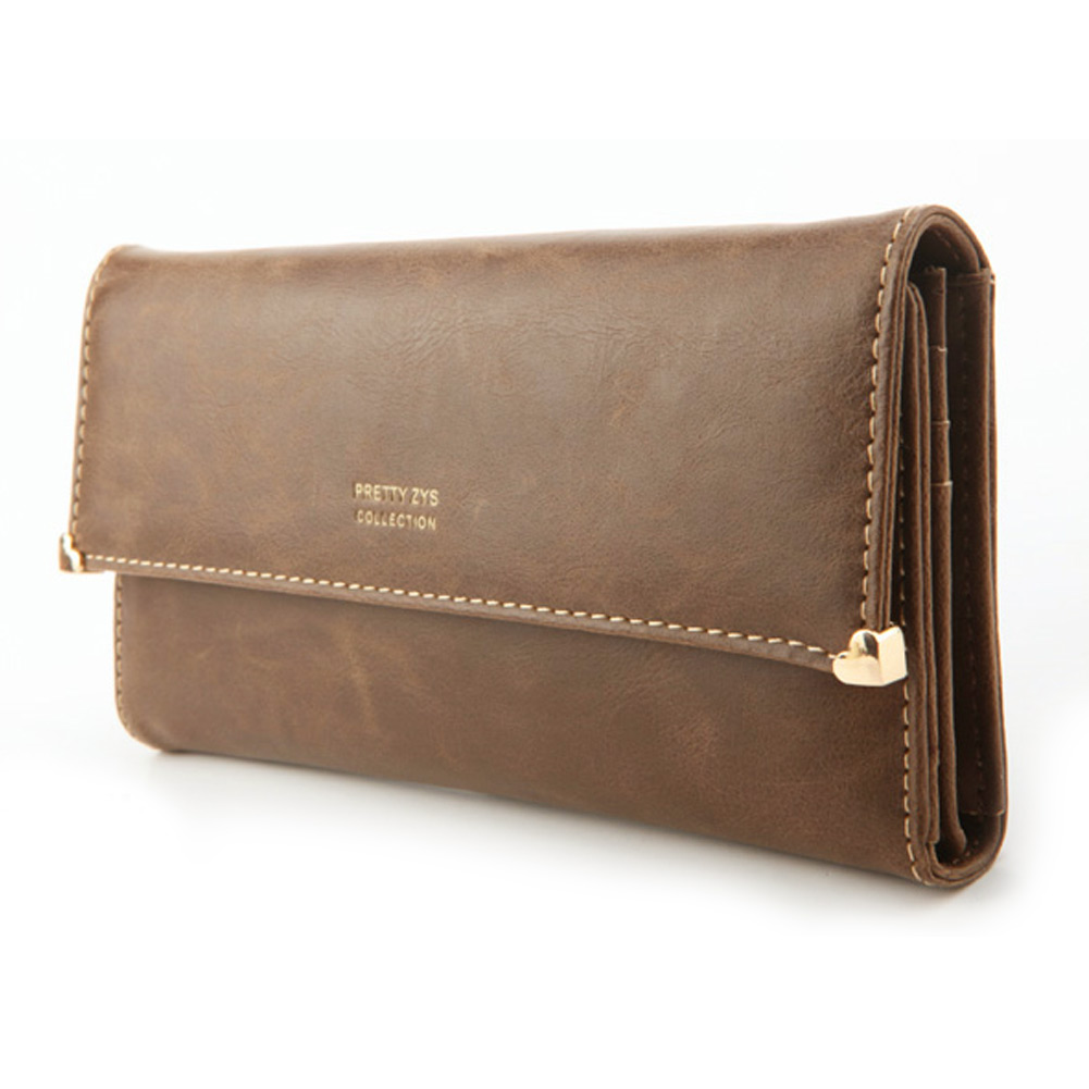 Women&#39;s Clutch Matte Leather Wallet Lady Card Purse Girl Handbag Candy