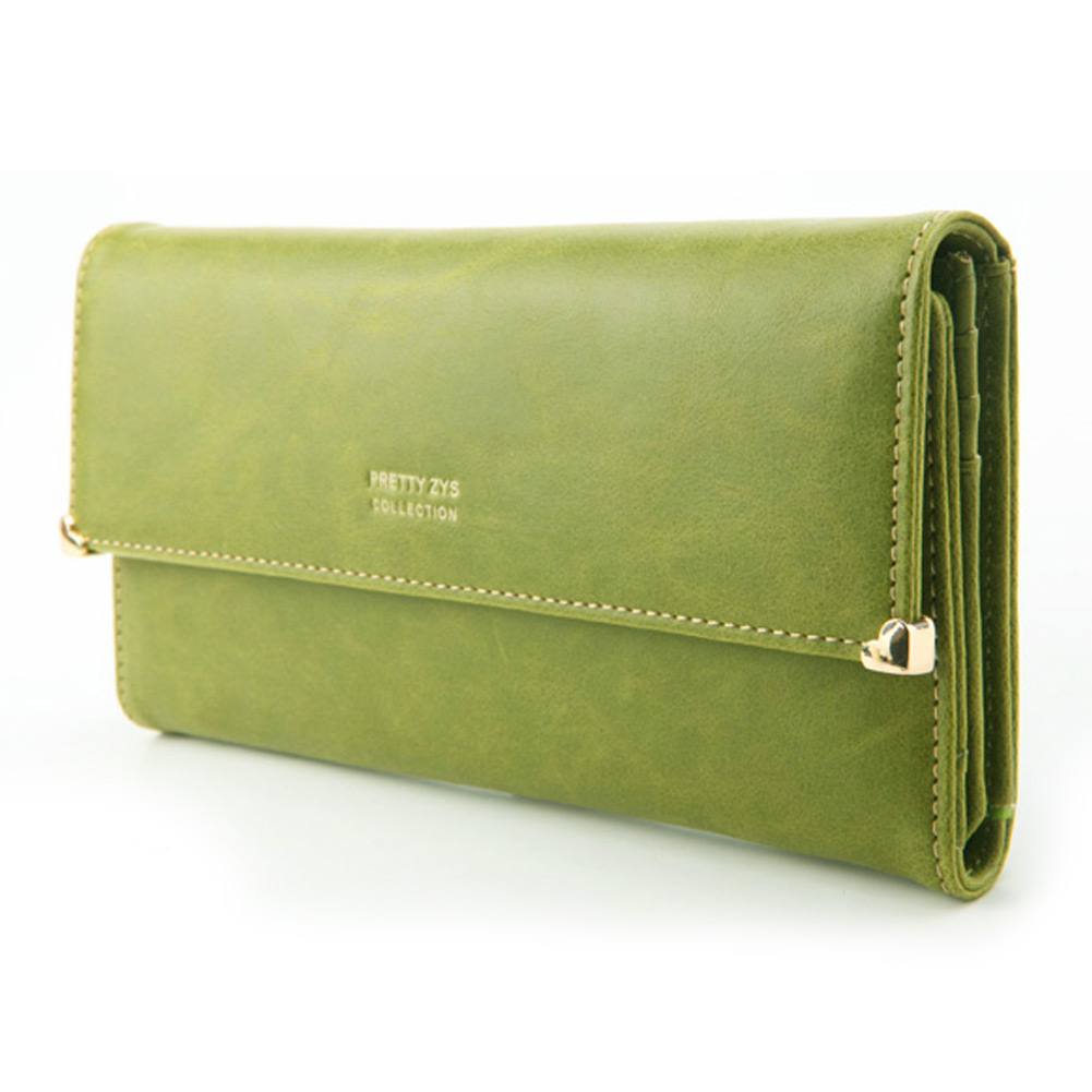 Women&#39;s Clutch Matte Leather Wallet Lady Card Purse Girl Handbag Candy