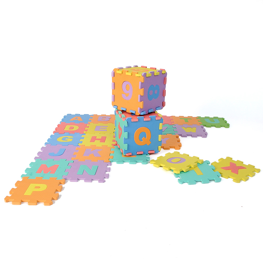 36* Large Interlocking EVA Foam Alphabet Letters Numbers Floor Play Mat