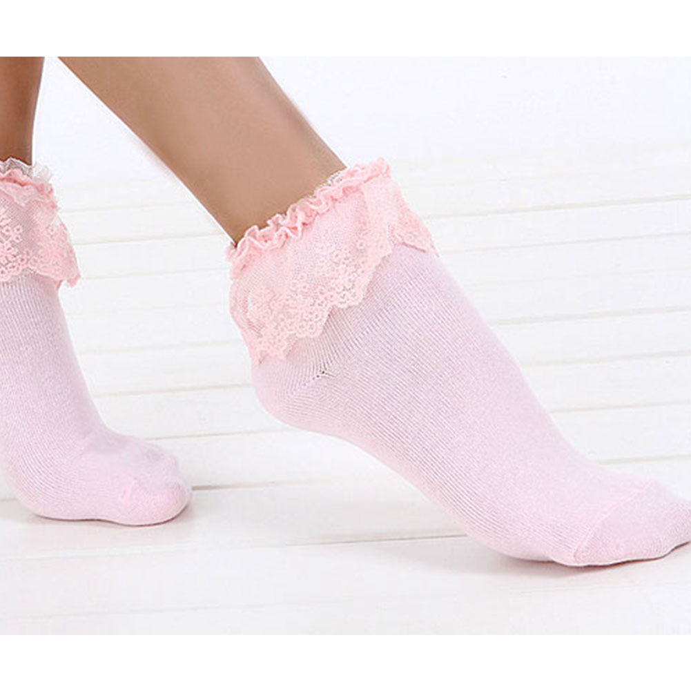 Hot Vintage Retro Lace Ruffle Frilly Ankle Socks Princess Girl 5 Colors White Ebay 