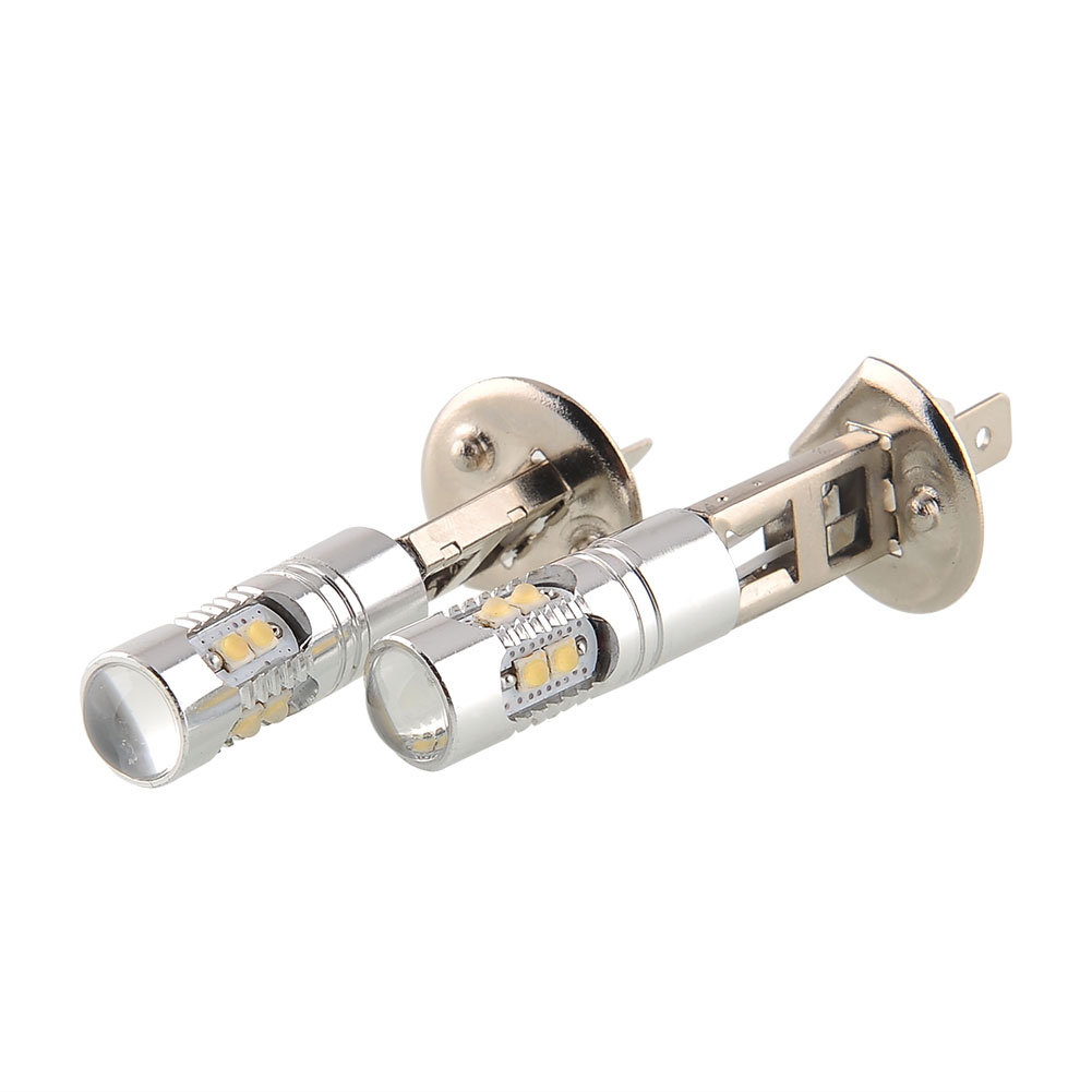 2x H1 White 50W Cree Lens High Power LED Car Fog Daytime Running Light