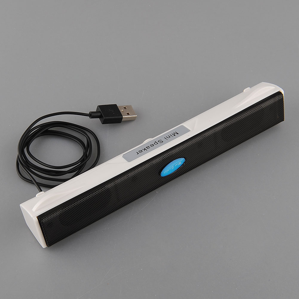 White Digital Media Sound Bar PC Speaker USB For Laptop Notebook iPhone eBay