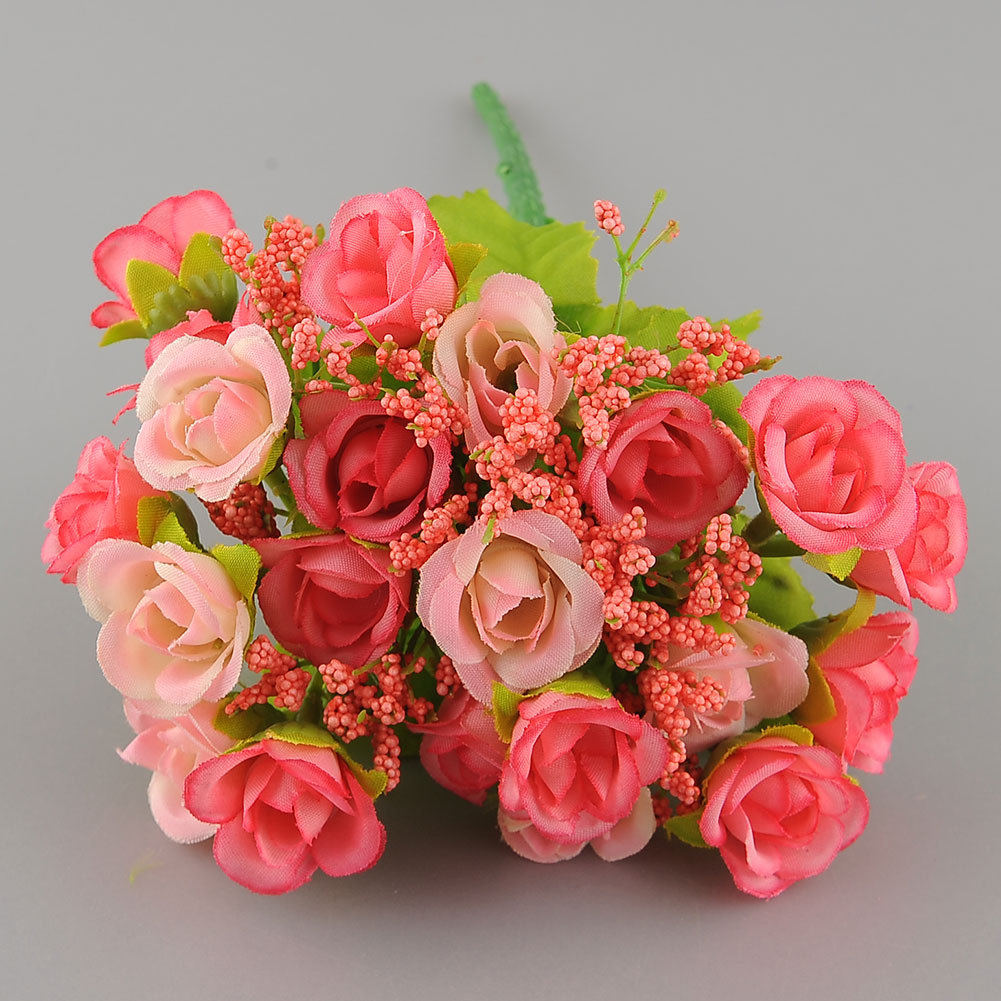 21pcs Artificial Flower Fake Silk Flower Arrangement Wedding Party Home ...