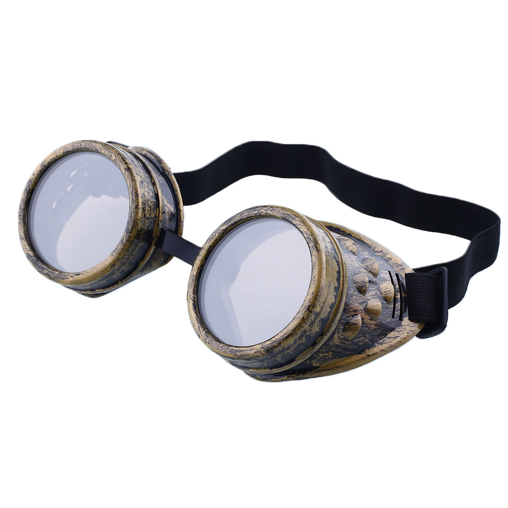 Vintage Retro Victorian Steampunk Goggles Glasses Welding Cyber Punk Biker Lens Ebay 