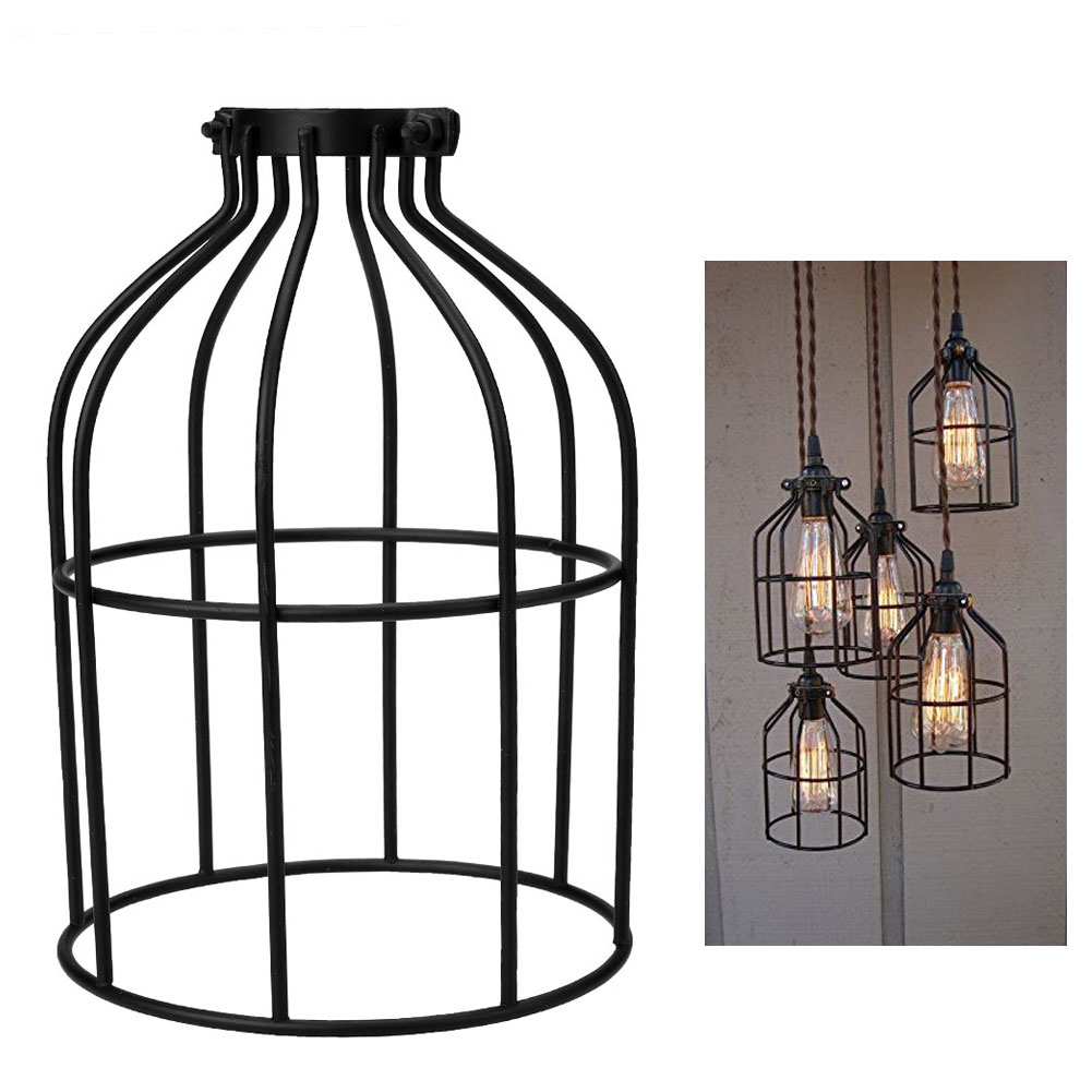 Lighting Metal Hanging Guard for Pendant String Light Lamp Holder Wire Iron Cage