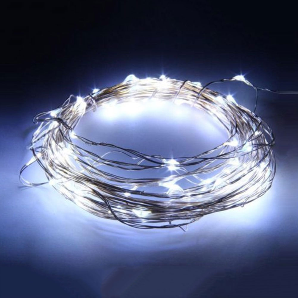 5M 50LED Copper Wire String Strip Fairy Light Christmas W/Battery Case eBay