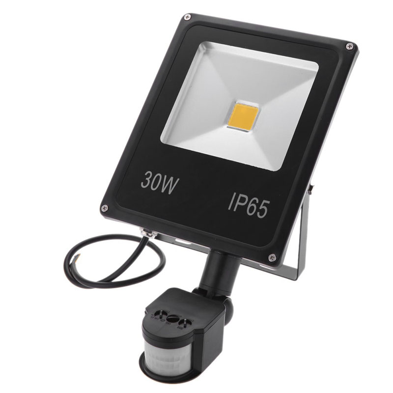 Thin 30W PIR Motion Sensor LED Flood Light IP65 Floodlight Garden