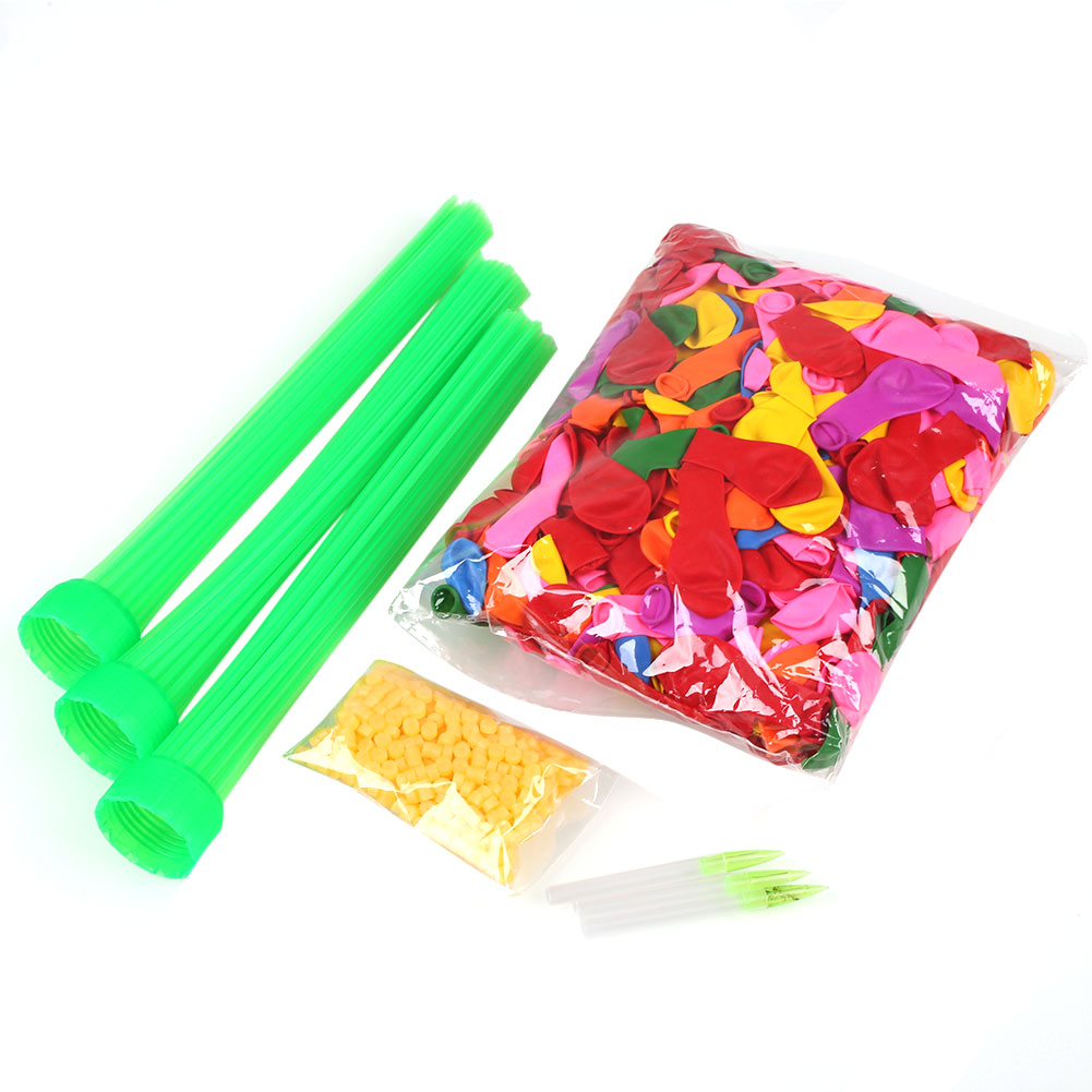 Water Balloons Refill Kit 3 set 600 Balloons 600 Rubber Bands For Kids