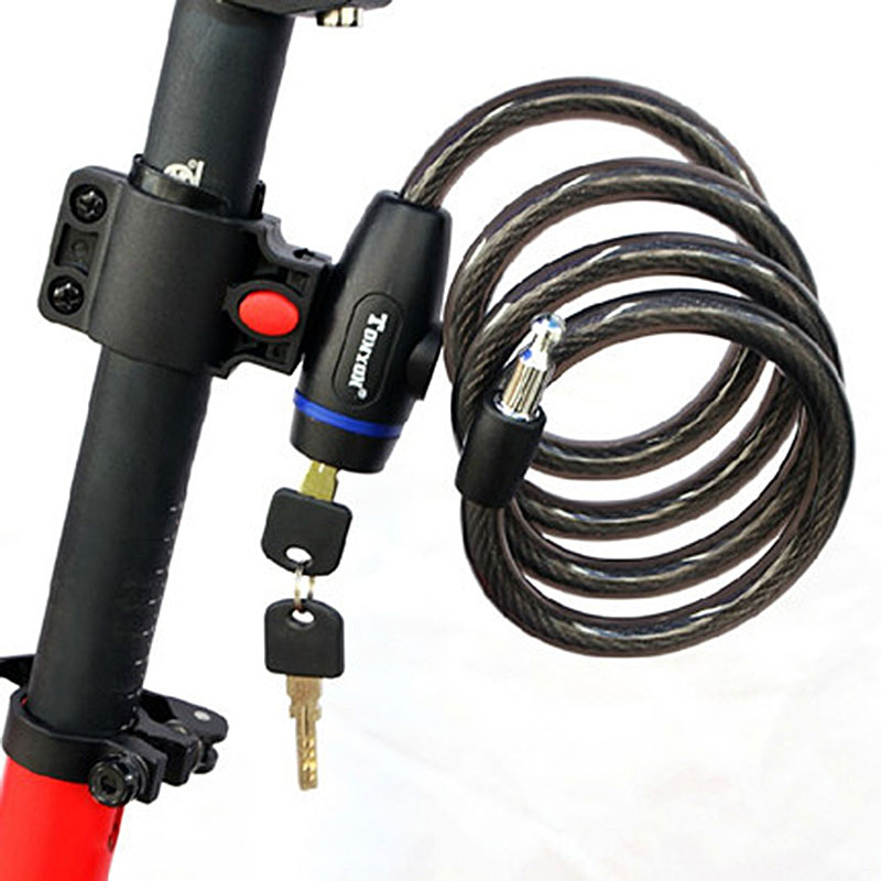 Sports Bike Steel Wire Bicycle Lock With Lock Frame For Cycle