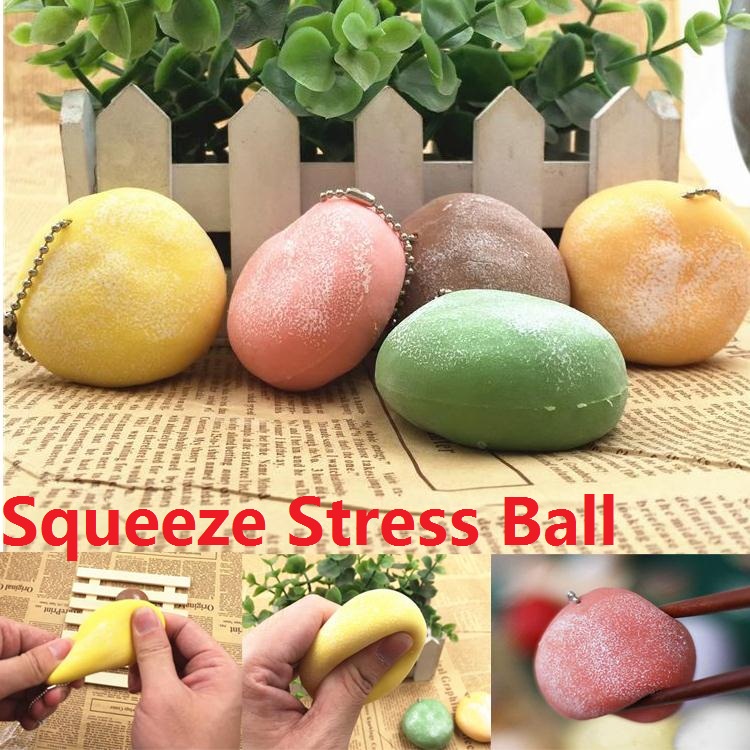 1Pc Cake Design Wagashi Mochi Stress Squishy Scented Stretchy Ball Chain eBay