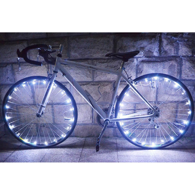 A8FD LED Cycling Rim Lights Wheel Spoke Bicycle String Strip Reflectors Lamp Red