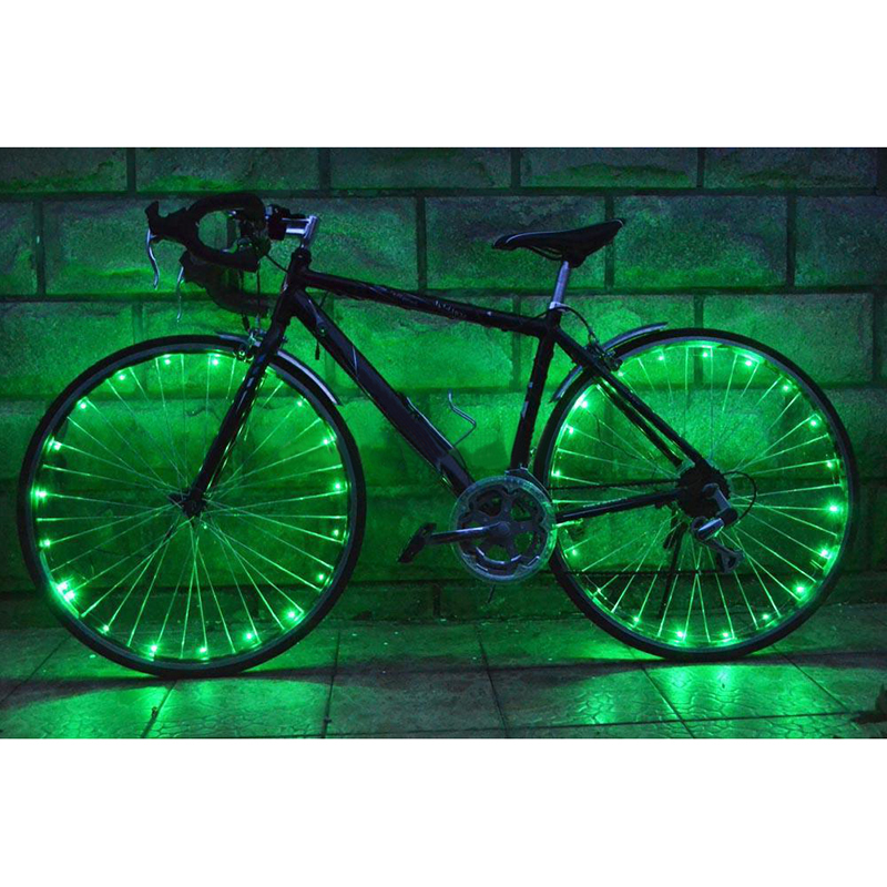 A8FD LED Cycling Rim Lights Wheel Spoke Bicycle String Strip Reflectors Lamp Red