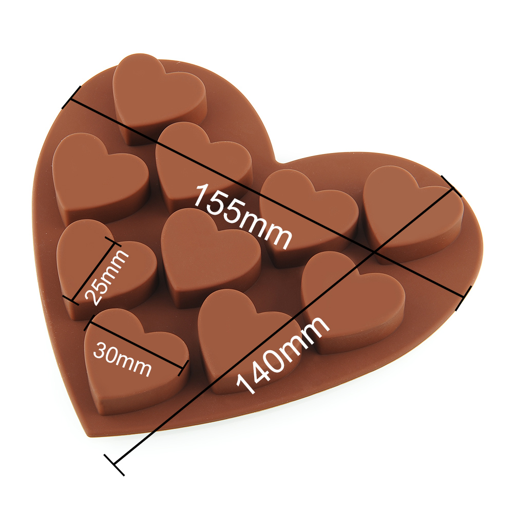 Heart Shape Silicone Cookie Chocolate Jelly Fondant Cake Decoration