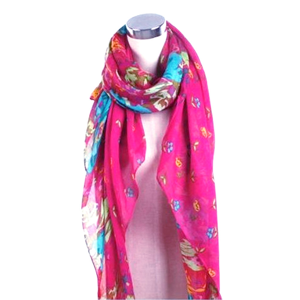 Fashionable Beautiful Women Ladies Floral Flower Scarf Shawl Stole Wrap