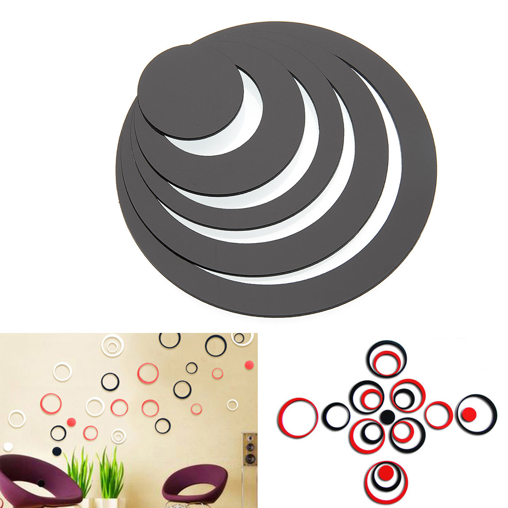 Nice 3D Circles DIY Art Wall Sticker Wall Home Decor Removable Decoration - Bild 2 von 4