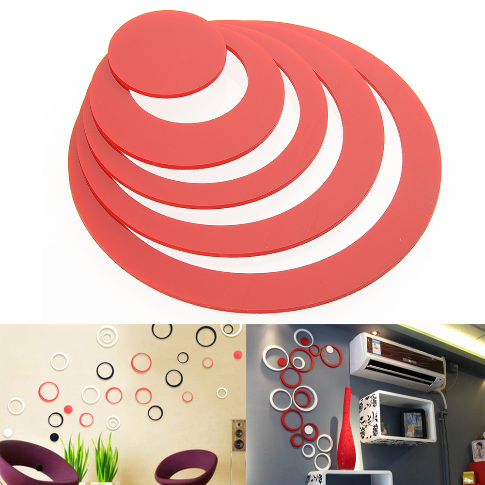 Nice 3D Circles DIY Art Wall Sticker Wall Home Decor Removable Decoration - Bild 4 von 4