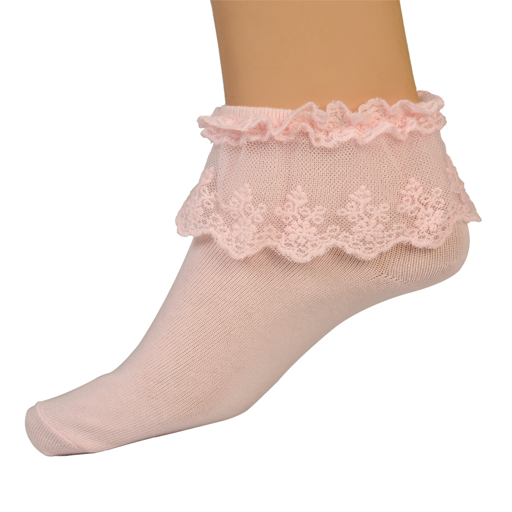 Cute Vintage Lace Ruffle Frilly Ankle Socks Princess Girl 5 Colors ...