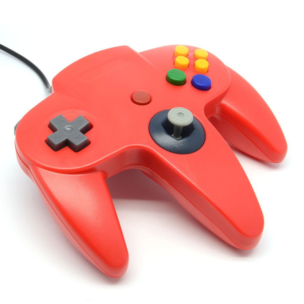 1x Long Handle Game Gaming Controller Joystick Red For Nintendo 64 N64 ...