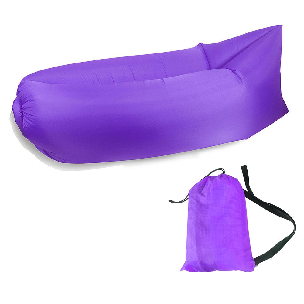 Fast Inflatable Air Sleeping Bag Camping Bed Beach Hangout Lay bag Sofa ...